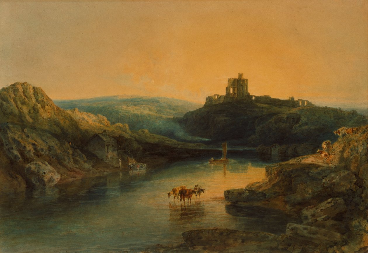 Norham Castle: Morning, ca. 1797 (blyant og akvarel på papir) af Joseph Mallord William Turner