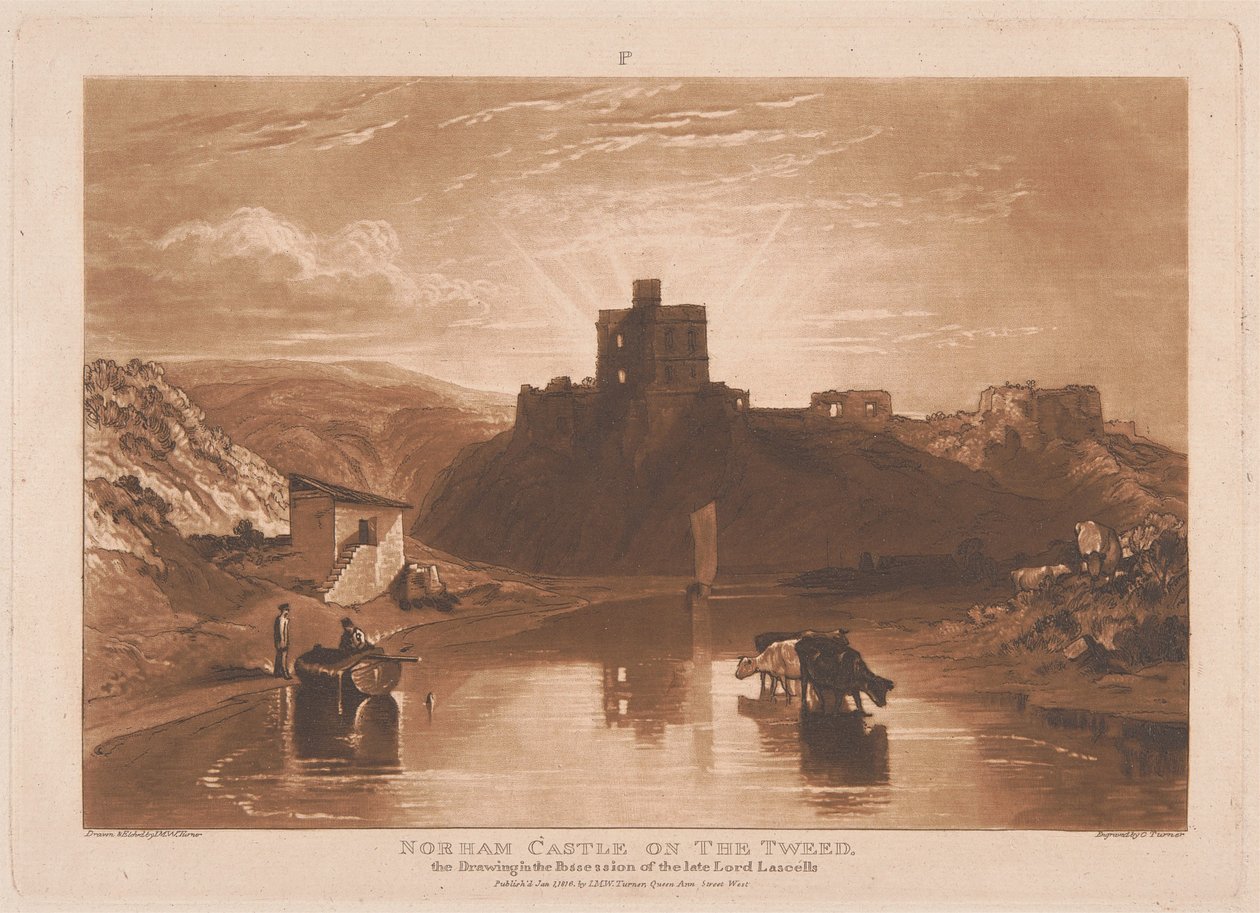 Norham Castle ved floden Tweed af Joseph Mallord William Turner