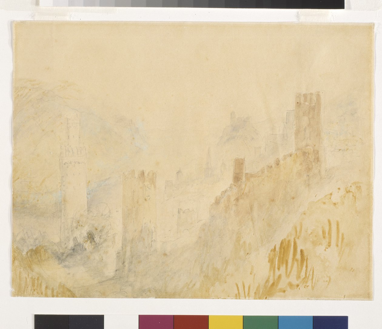 Oberwesel On The Rhine (akvarel over blyant på hvidt papir) af Joseph Mallord William Turner