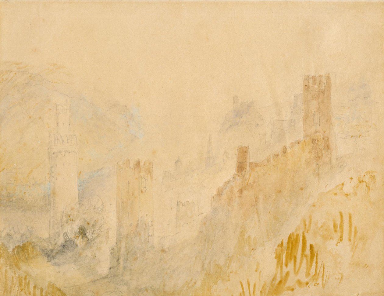 Oberwesel ved Rhinen af Joseph Mallord William Turner