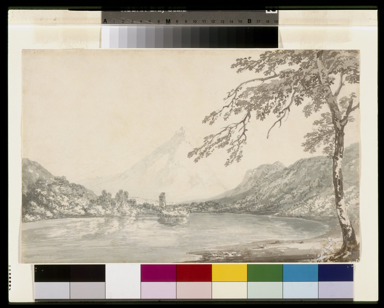 På Aar mellem Unterseen og Brienz-søen af Joseph Mallord William Turner