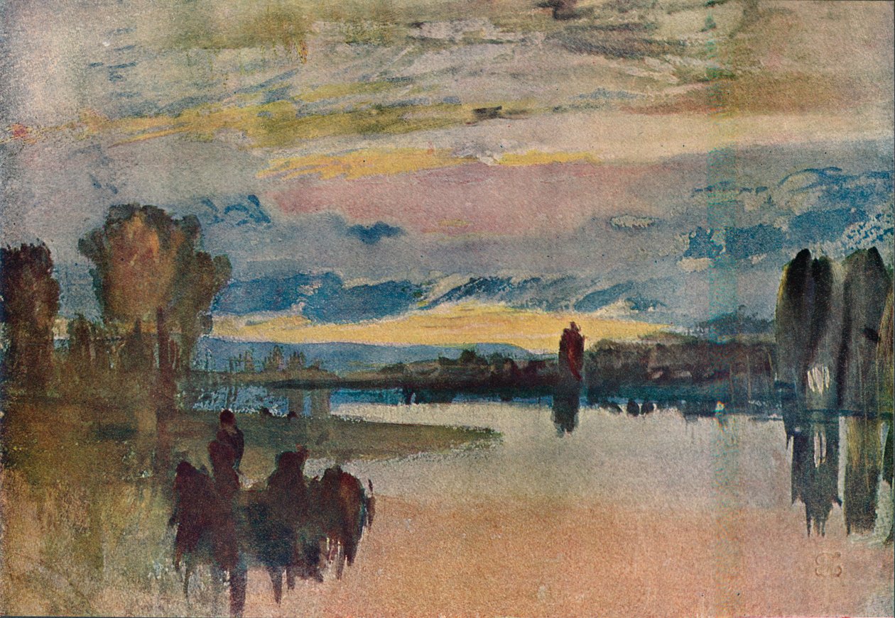 On the Lake at Petworth - Aften, 1909 af Joseph Mallord William Turner