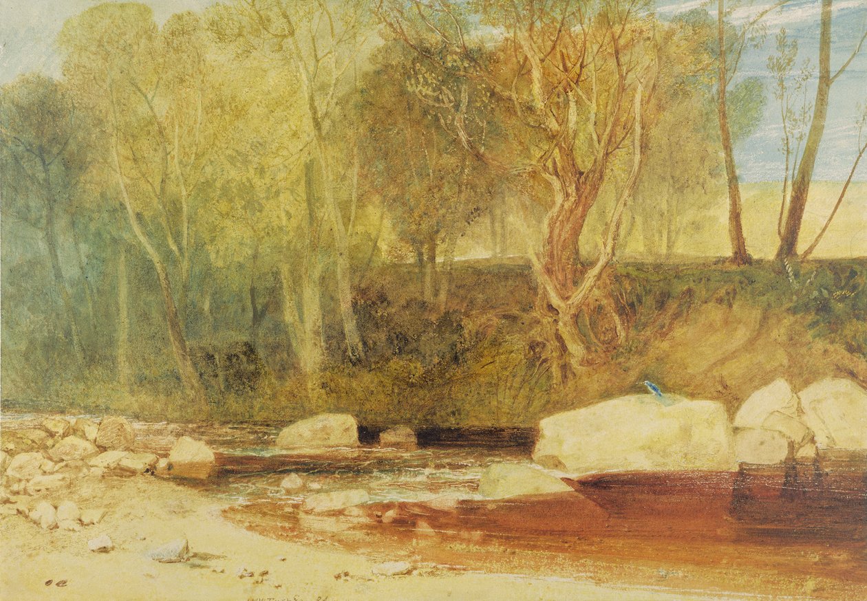 On the Washburn, ca. 1815 (akvarel og grafit med hvid fremhævelse på papir) af Joseph Mallord William Turner