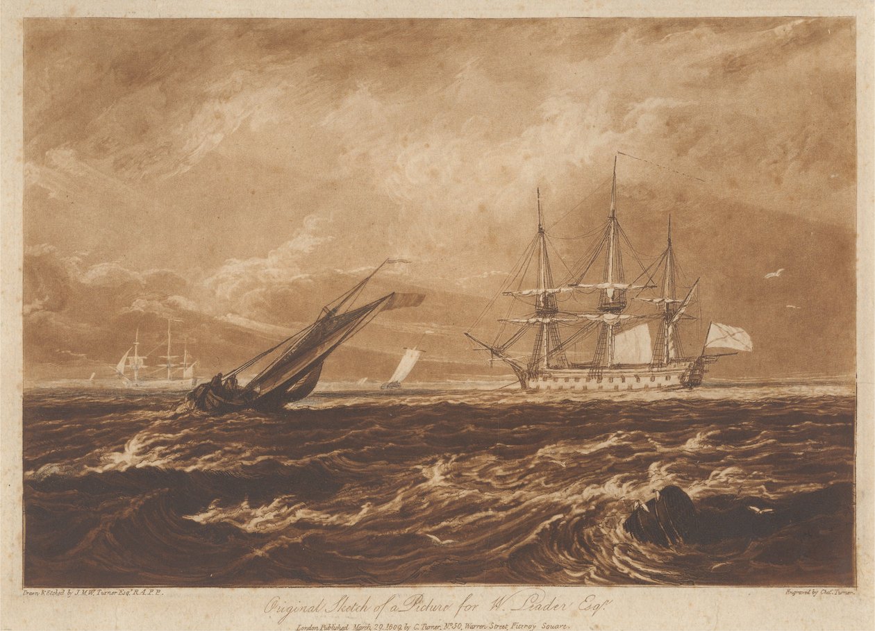 Originalskitse til et billede for W. Leader, Esq. af Joseph Mallord William Turner
