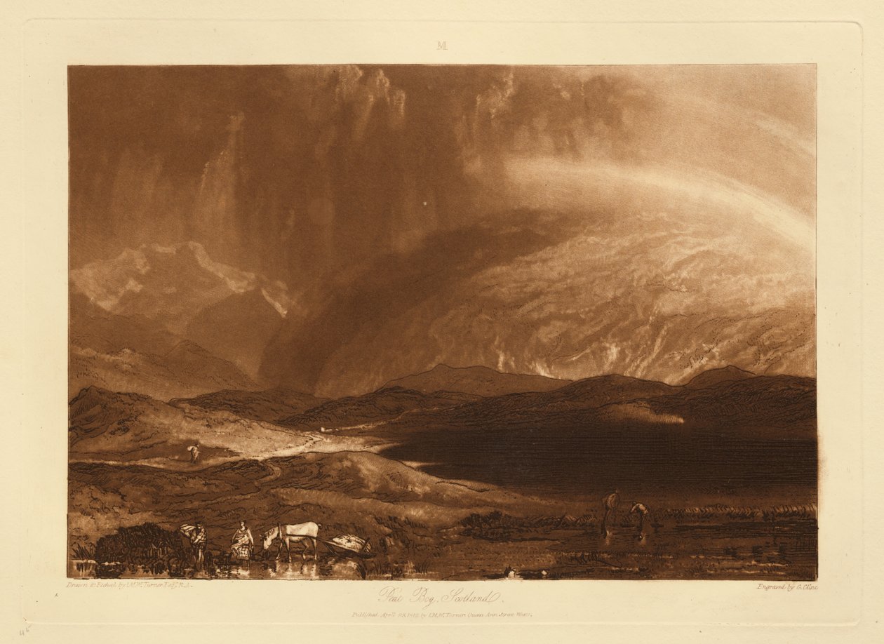 Tørvemose, Skotland af Joseph Mallord William Turner