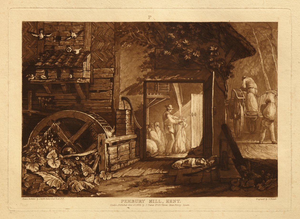Pembury Mølle, Kent af Joseph Mallord William Turner