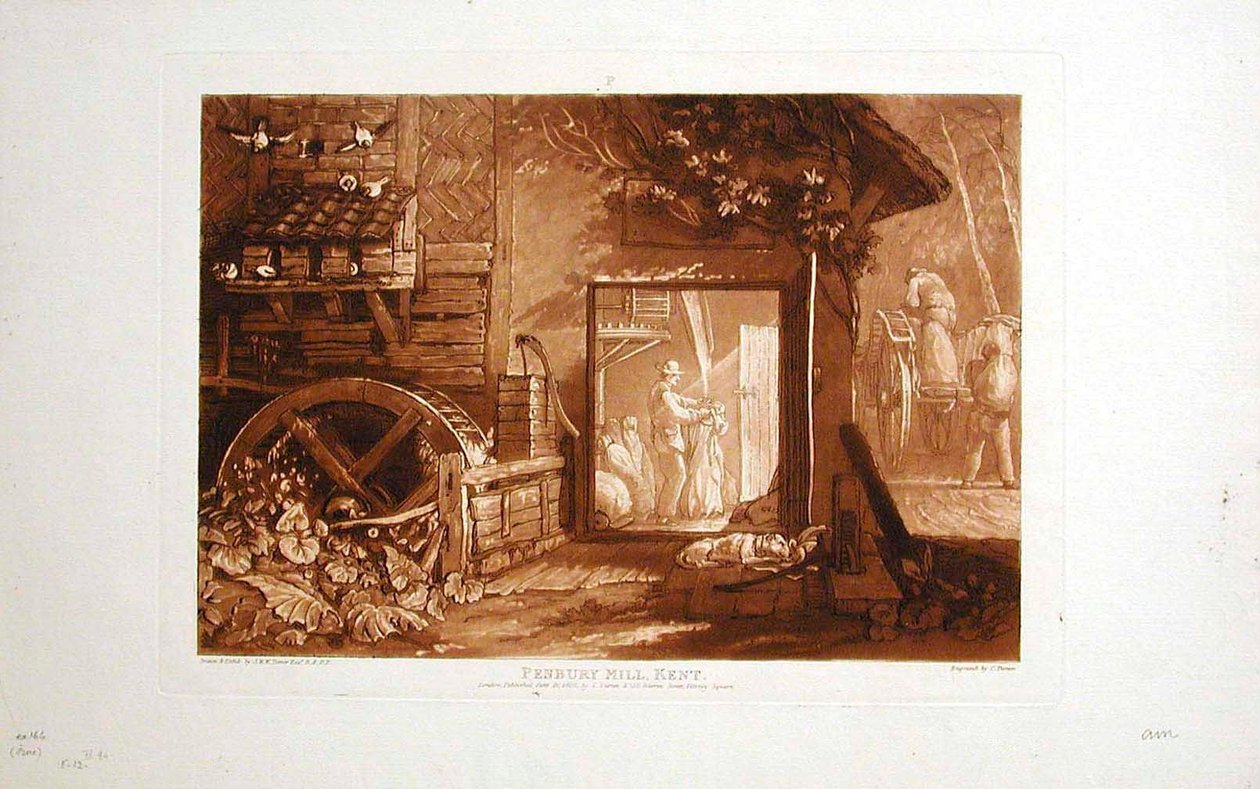 Pembury Mølle, Kent af Joseph Mallord William Turner