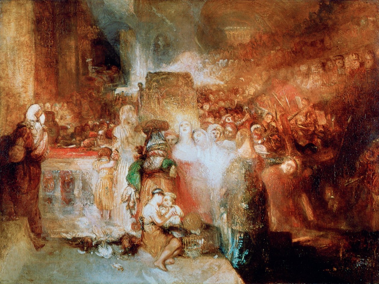 Pilatus vasker sine hænder, 1830 af Joseph Mallord William Turner