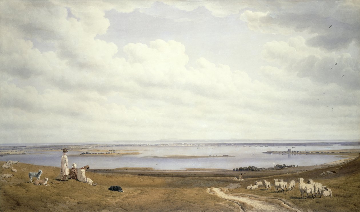 Portsmouth Havn fra Portsdown Hill af Joseph Mallord William Turner