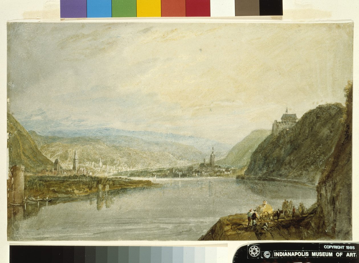 Remagen, Erpel Og Linz (akvarel og gouache på hvidt papir fremstillet med grå vask) af Joseph Mallord William Turner