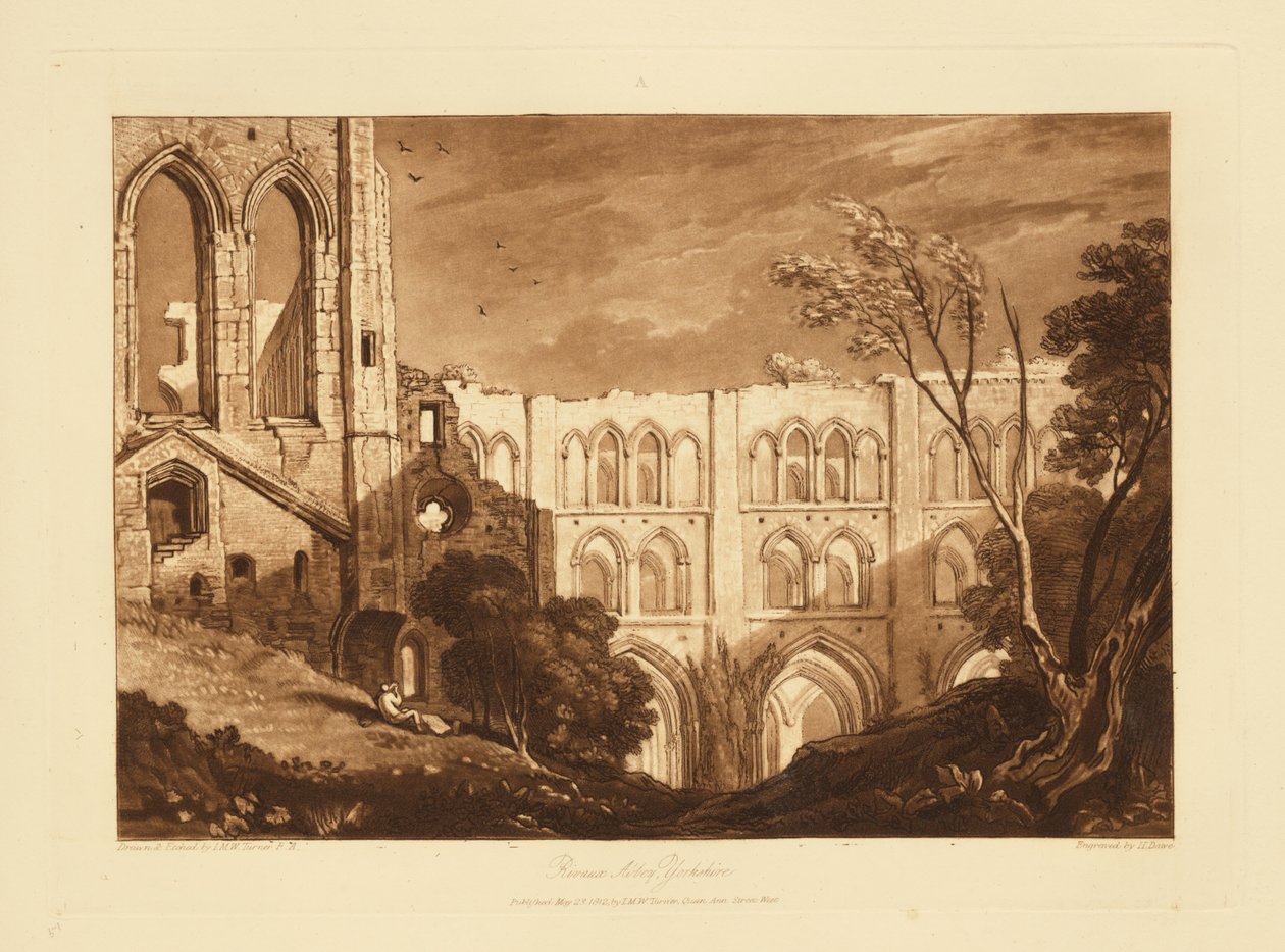 Rievaulx Abbey af Joseph Mallord William Turner