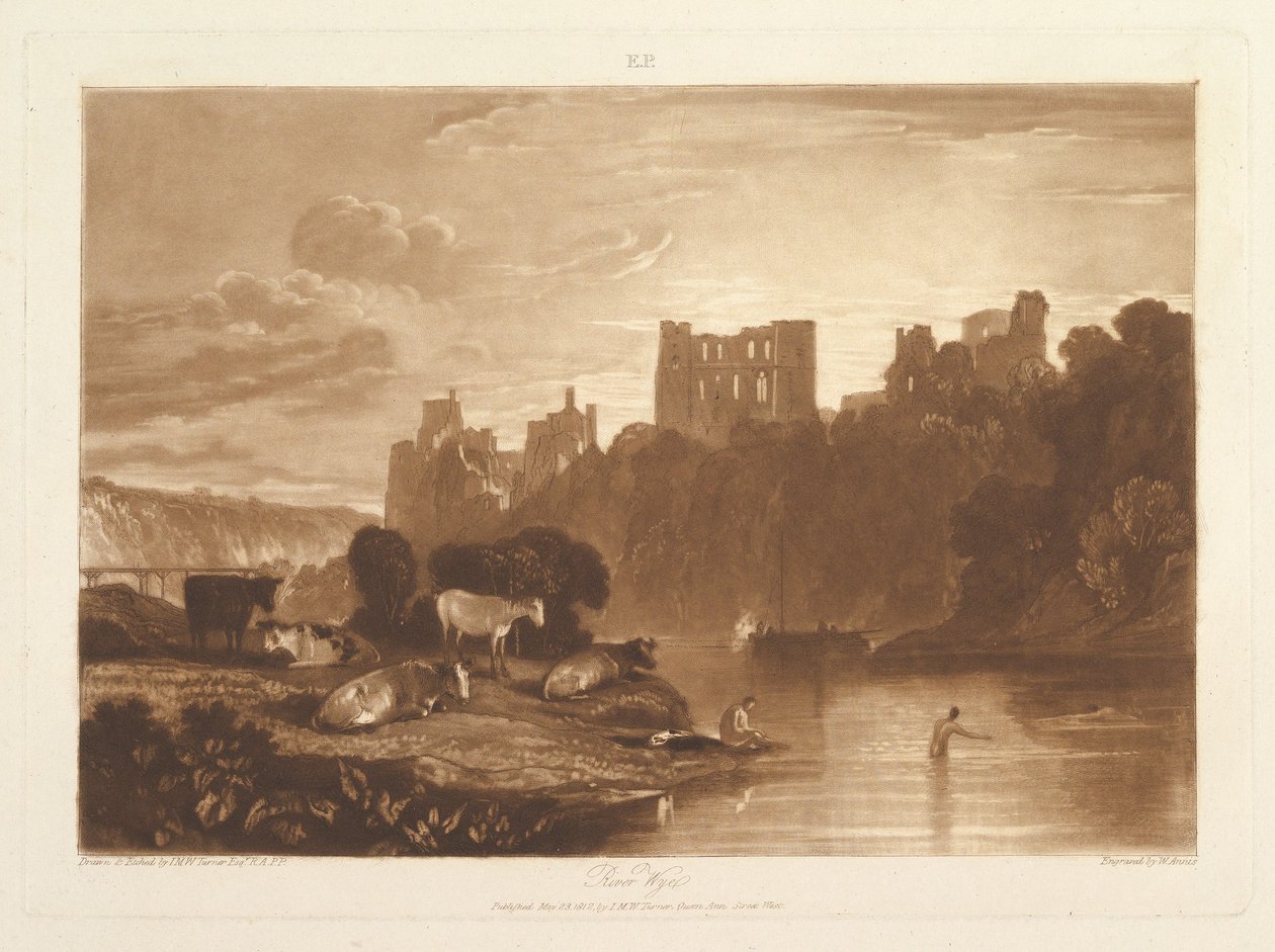 River Wye Liber Studiorum, del X, plade 48, 23. maj 1812. af Joseph Mallord William Turner