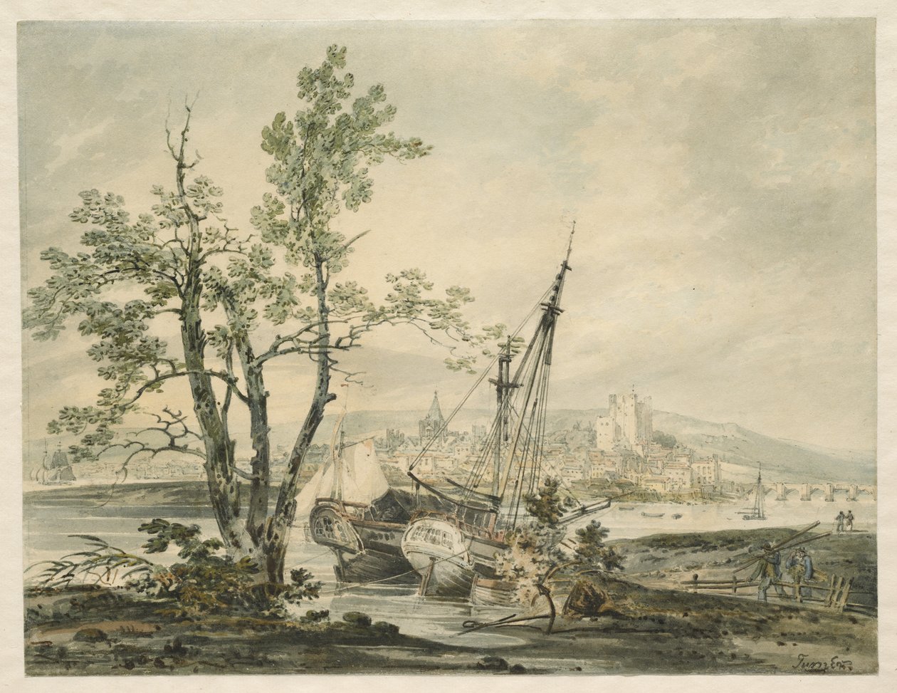 Rochester, ca. 1793 af Joseph Mallord William Turner