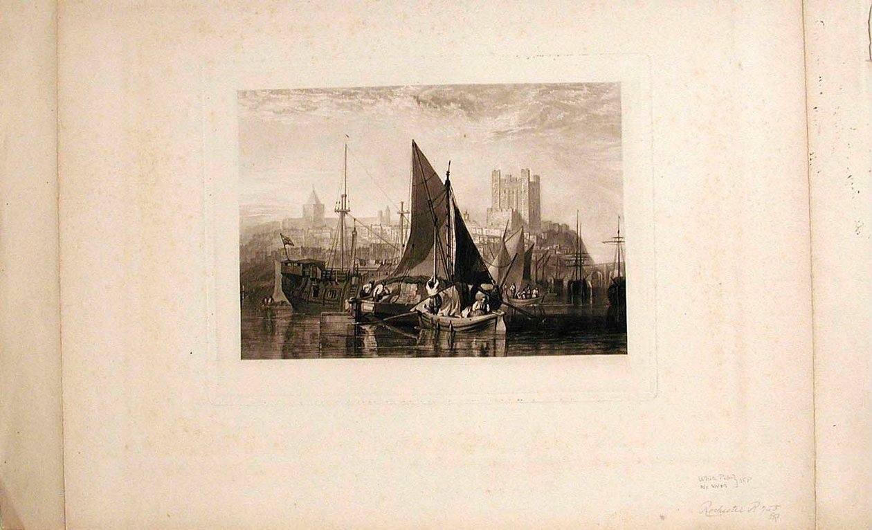 Rochester ved floden Medway af Joseph Mallord William Turner