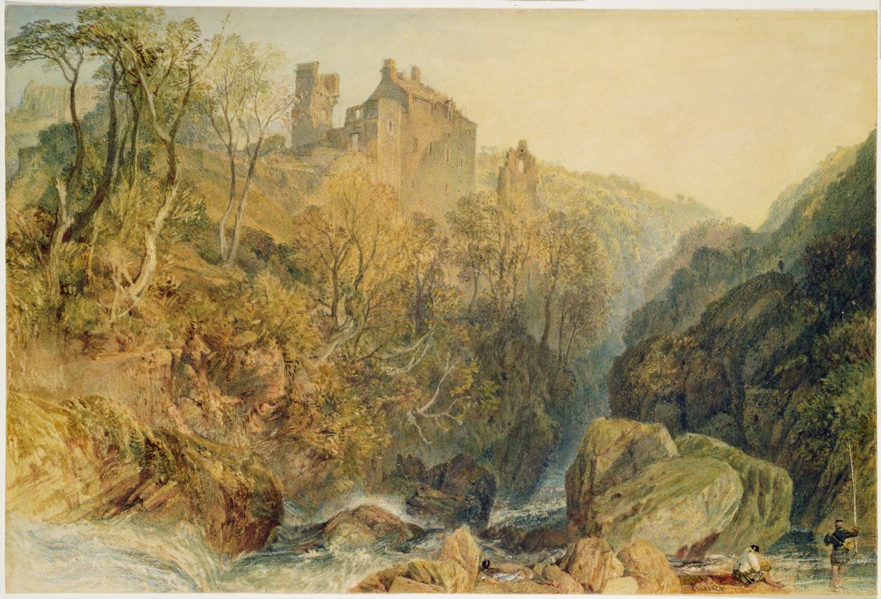 Rosslyn Castle, Midlothian (akvarel og gouache på papir) af Joseph Mallord William Turner