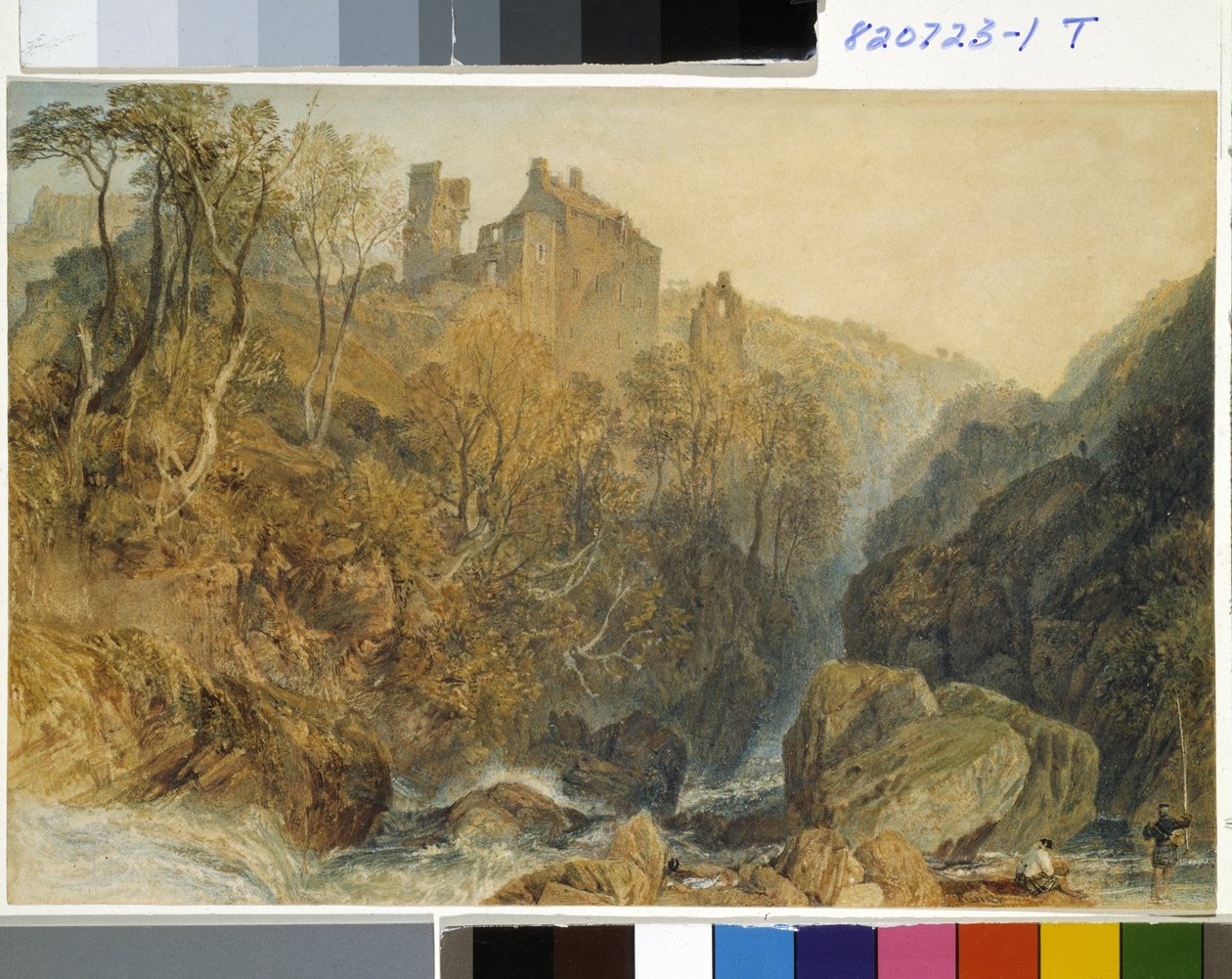 Rosslyn Castle (akvarel på hvidt papir) af Joseph Mallord William Turner