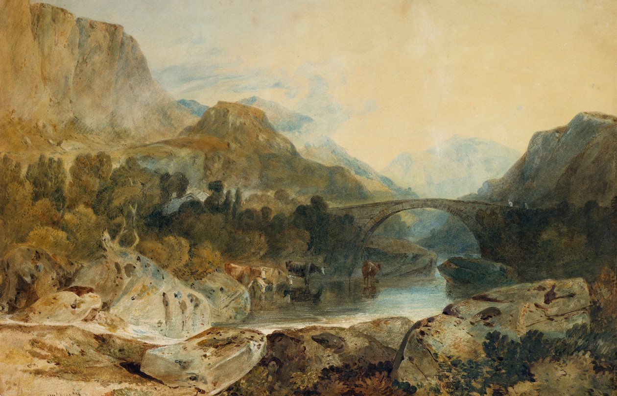 Rosthwaite Bridge, Borrowdale, ca. 1802 af Joseph Mallord William Turner