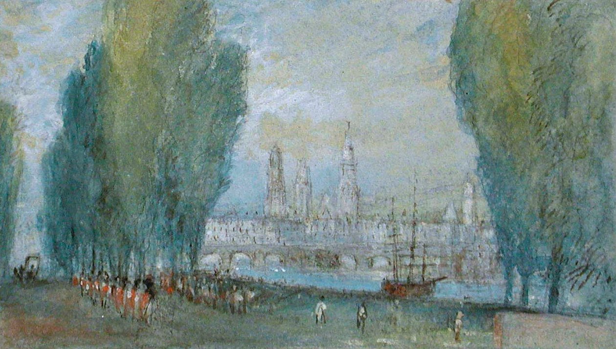 Rouen set fra St. Sever af Joseph Mallord William Turner