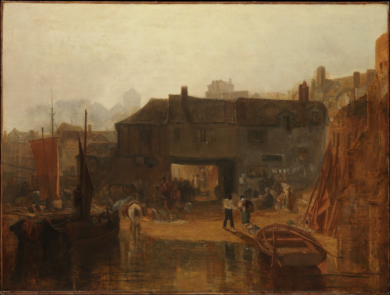 Saltash med vandfærgen, Cornwall af Joseph Mallord William Turner