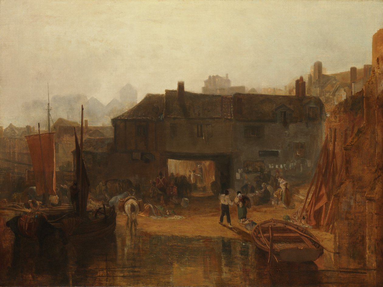 Saltash med vandfærgen, Cornwall, 1811. af Joseph Mallord William Turner