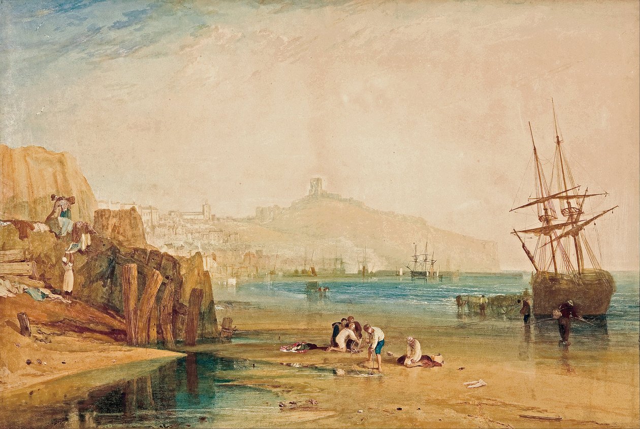 Scarborough, morgen, drenge fanger krabber, ca. 1810 af Joseph Mallord William Turner
