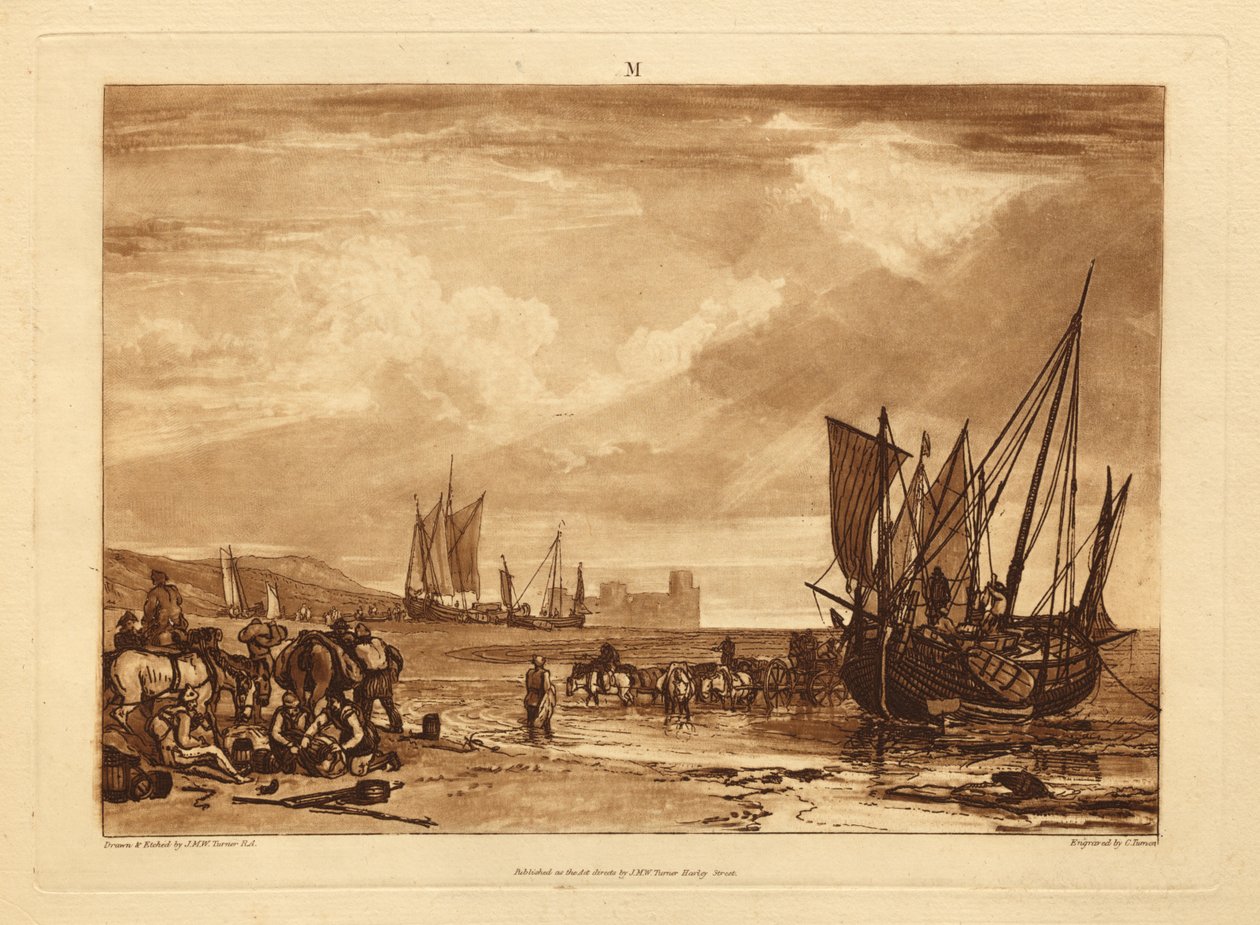 Scene ved den franske kyst af Joseph Mallord William Turner