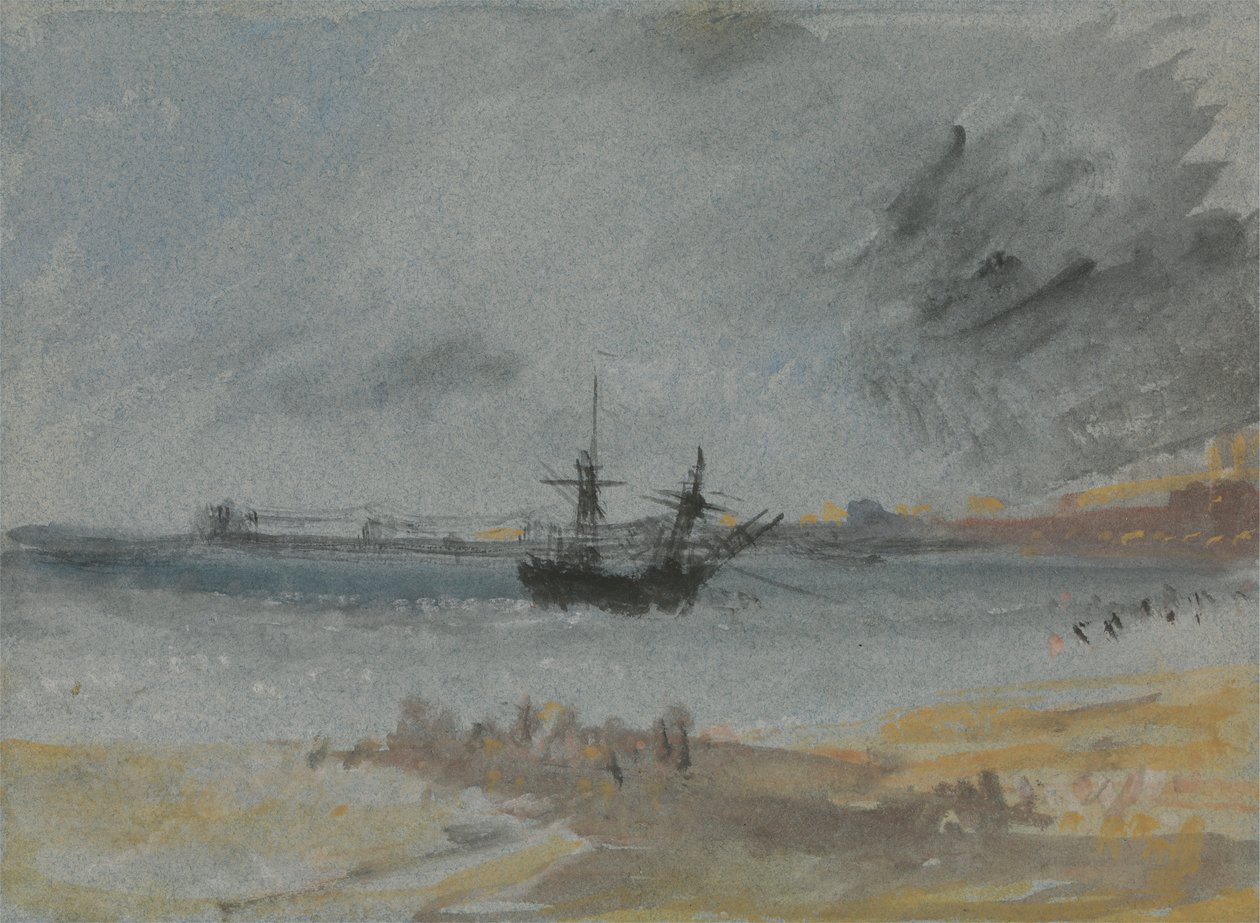 Skibet på grund Brighton af Joseph Mallord William Turner