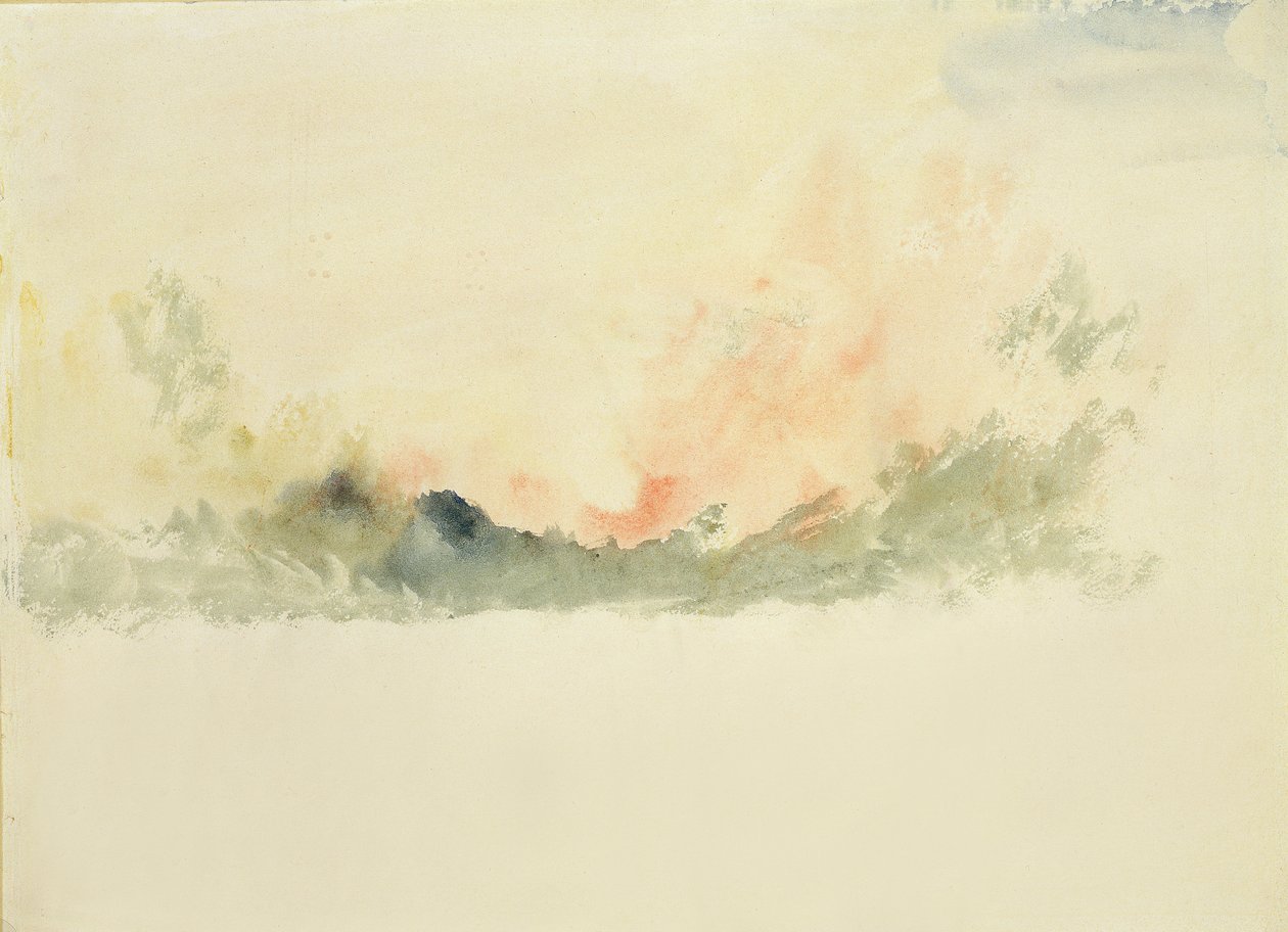 Himmelstudie af Joseph Mallord William Turner