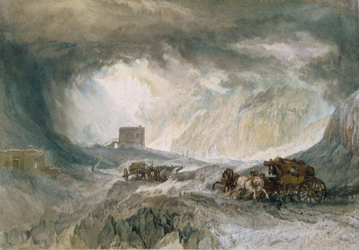 Snestorm, Mont Cenis, 1820 af Joseph Mallord William Turner