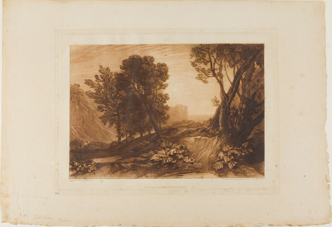 Solitude, plade 53 fra Studiebogen af Joseph Mallord William Turner