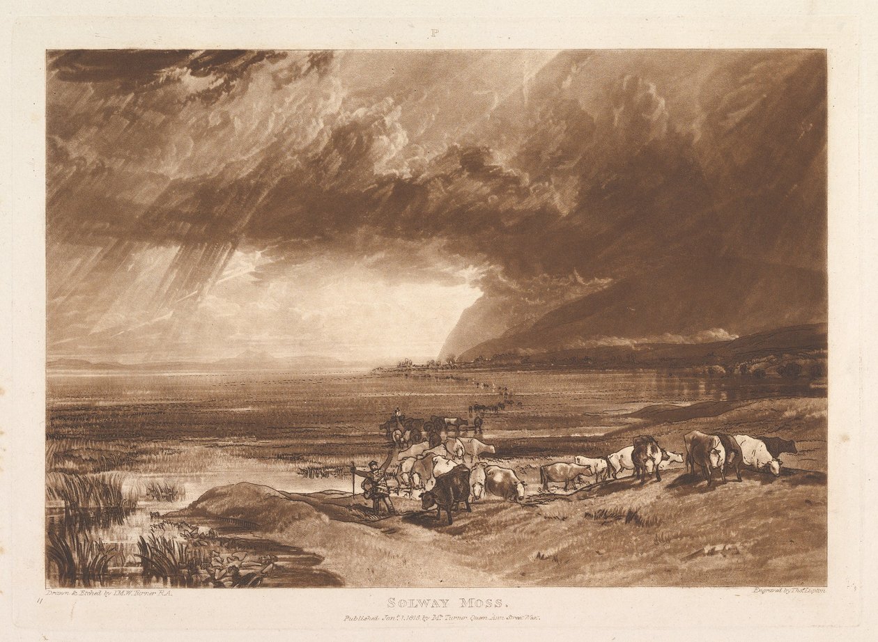 Solway Moss Liber Studiorum, del XI, plade 52, 1. januar 1816. af Joseph Mallord William Turner