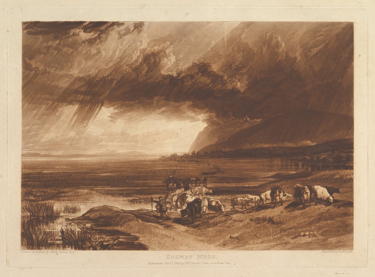 Solway Moss Liber Studiorum, del XI, plade 52, 1. januar 1816. af Joseph Mallord William Turner