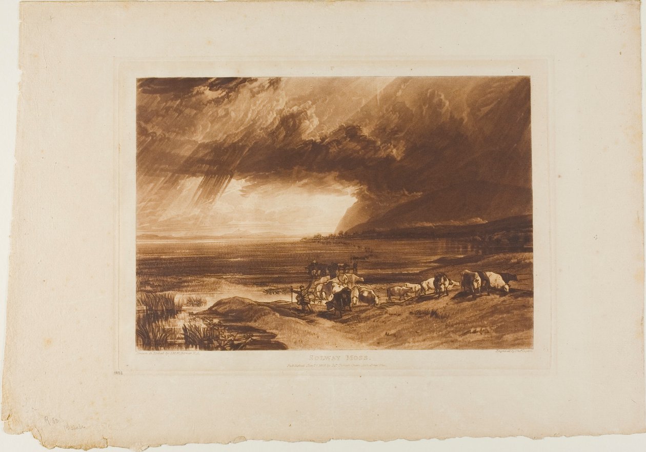 Solway Moss, plade 52 fra Liber Studiorum af Joseph Mallord William Turner