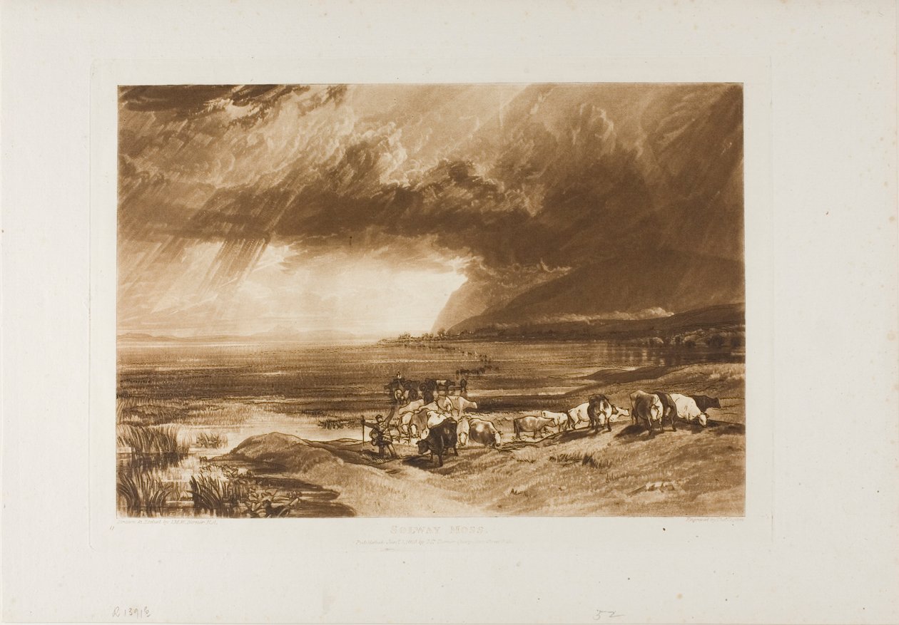 Solway Moss, plade 52 fra Liber Studiorum af Joseph Mallord William Turner