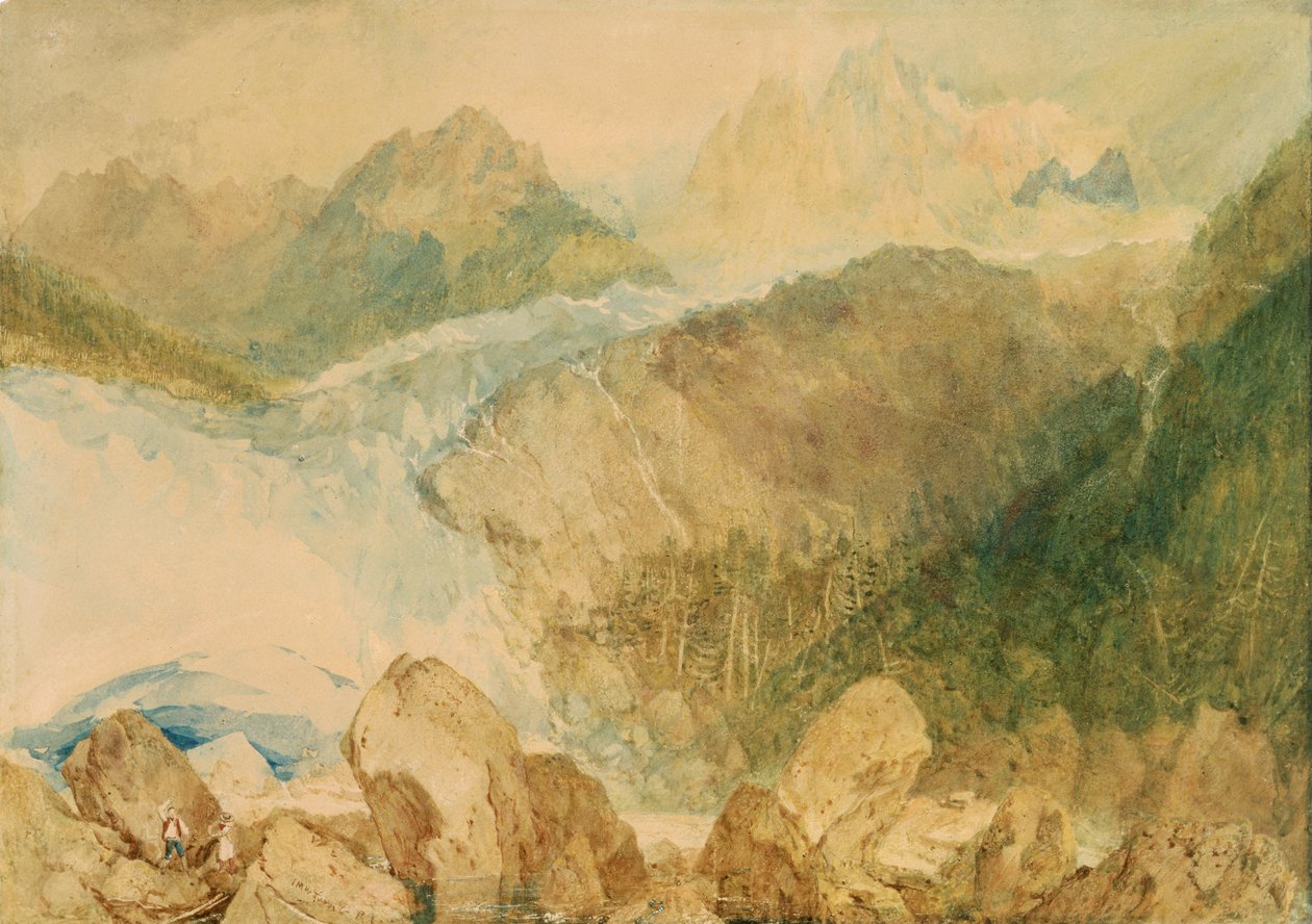 Source of Arveiron, ca. 1806 (akvarel med indridsning på papir) af Joseph Mallord William Turner