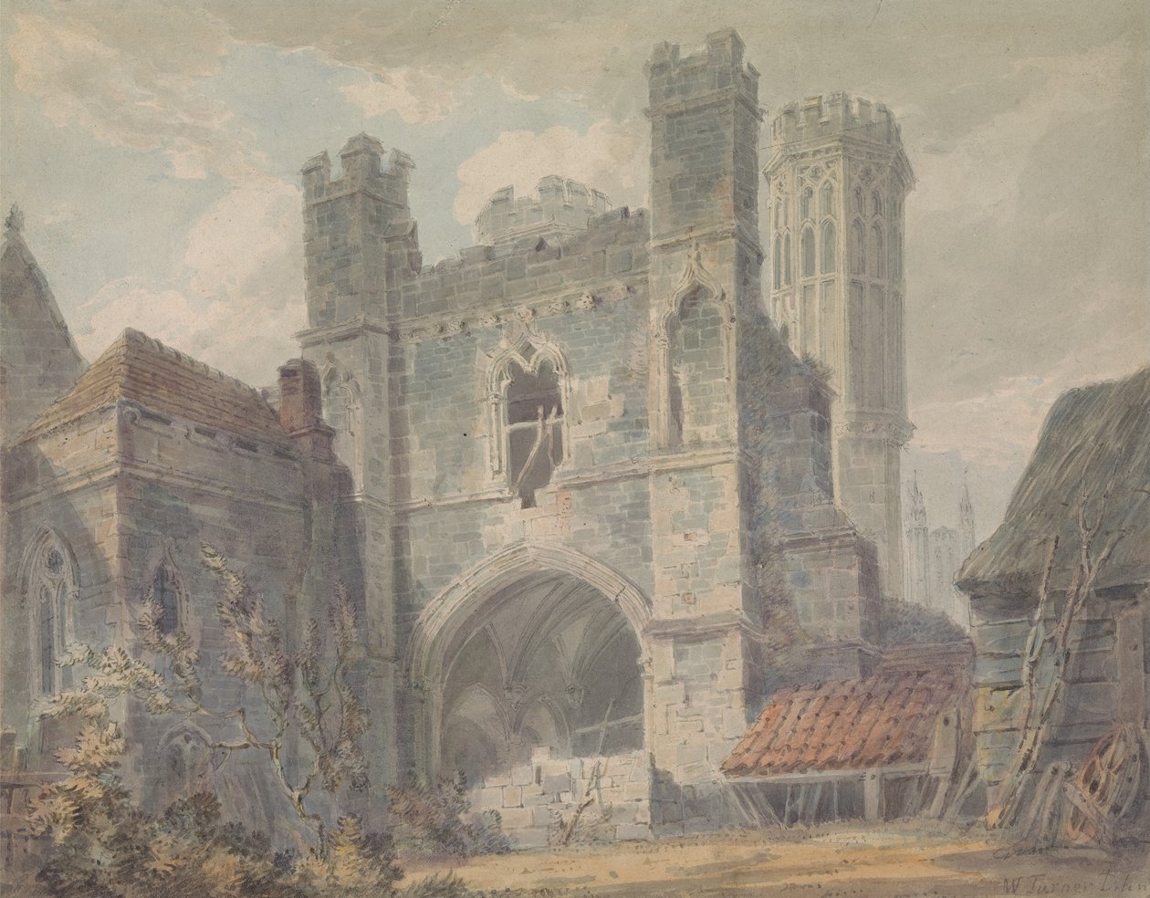 Sankt Augustins port, Canterbury af Joseph Mallord William Turner