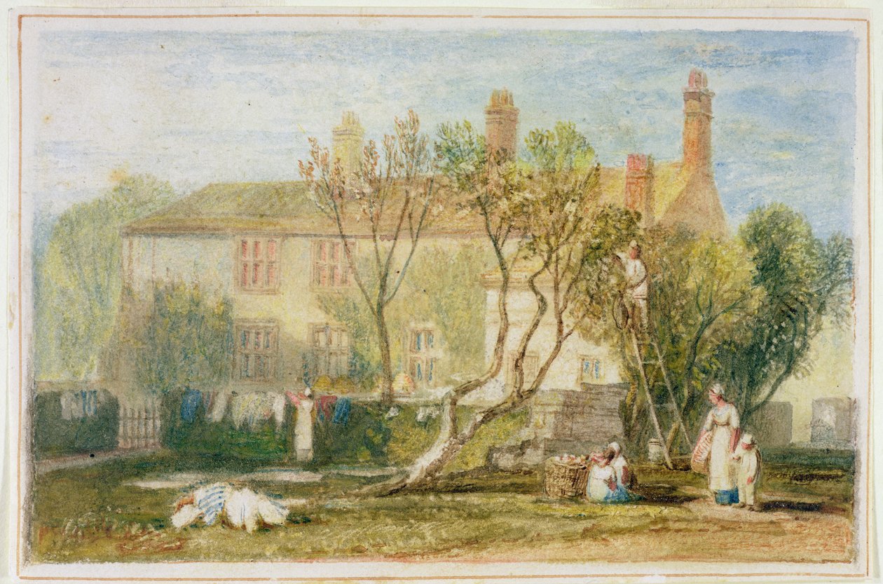 Steeton Manor House, nær Farnley, ca. 1815-18 (wc på papir) af Joseph Mallord William Turner