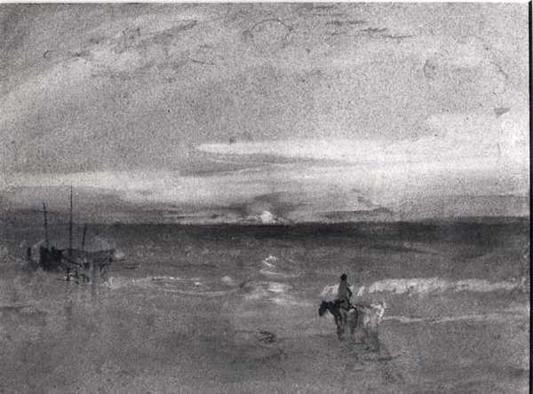 Solnedgang (akvarel) (s/h foto) af Joseph Mallord William Turner
