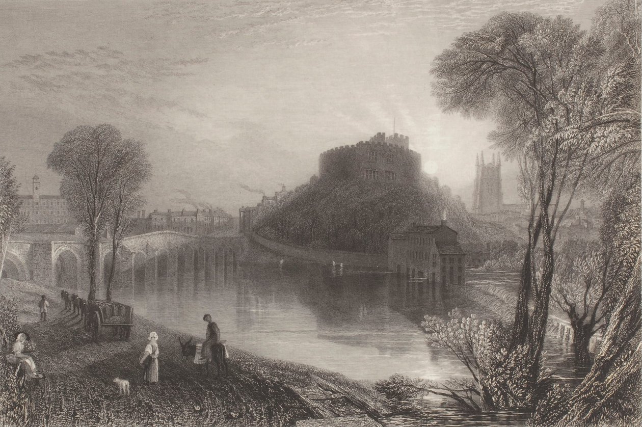 Tamworth Castle, Staffordshire af Joseph Mallord William Turner