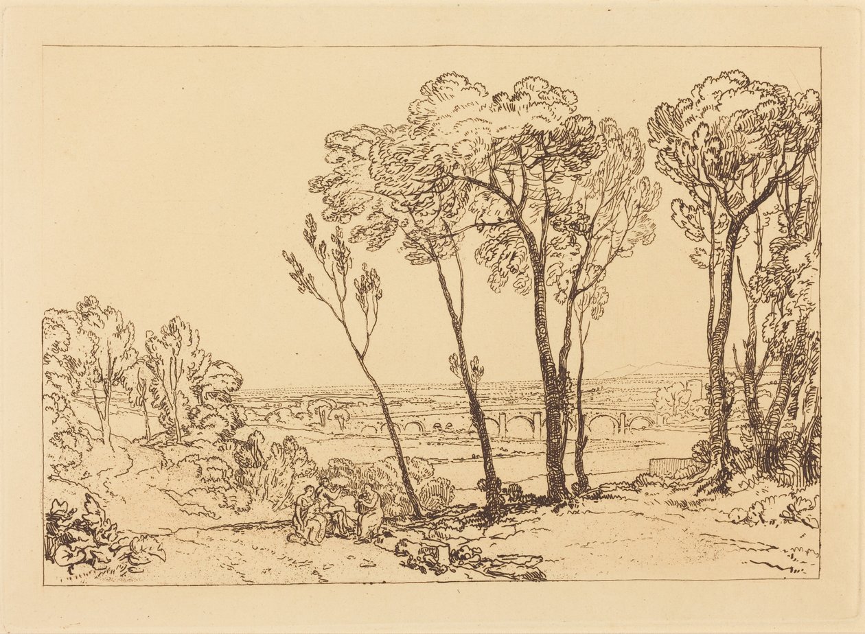 Broen i mellemgrunden af Joseph Mallord William Turner