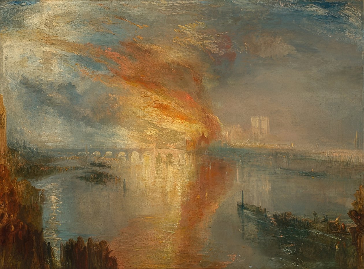 The Burning of the Houses of Lords and Commons, 16. oktober 1834. 1835 af Joseph Mallord William Turner