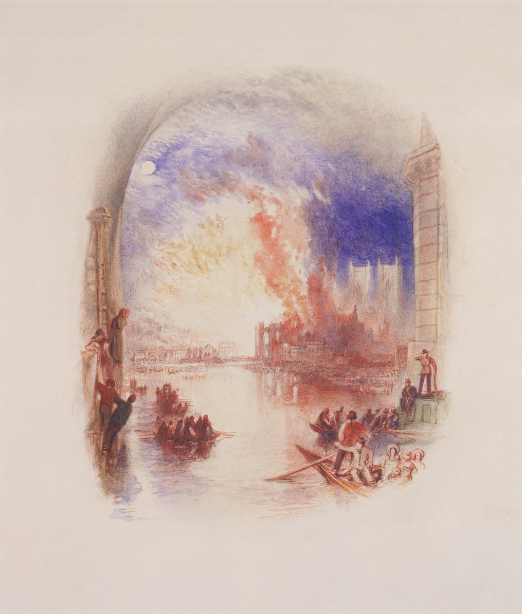 Afbrændingen af parlamentets huse af Joseph Mallord William Turner