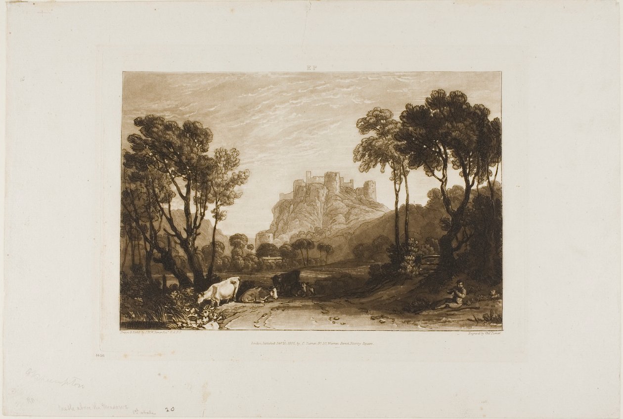 Slottet over engene, tavle 8 fra Liber Studiorum af Joseph Mallord William Turner