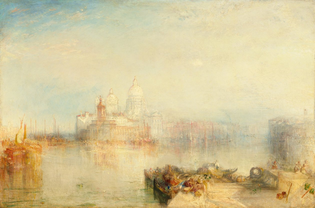 Dogana og Santa Maria della Salute, Venedig af Joseph Mallord William Turner