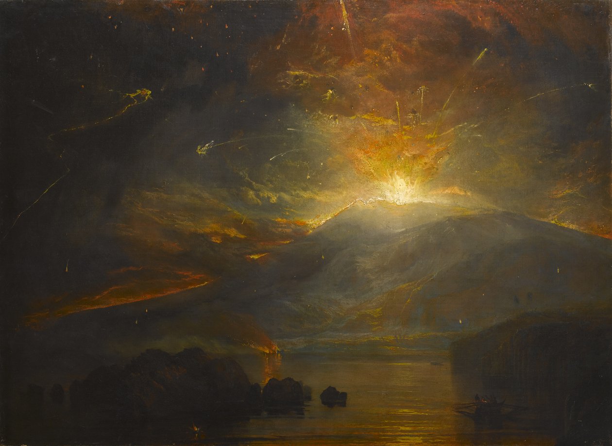Soufriere-bjergenes udbrud på øen St. Vincent, 30. april 1812, 1815 af Joseph Mallord William Turner