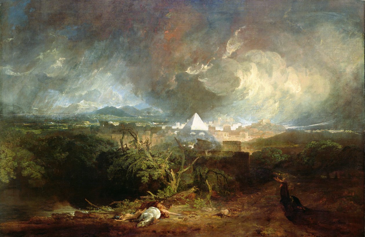 Egyptens femte plage (olie på lærred) af Joseph Mallord William Turner