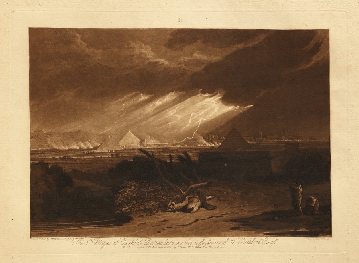 Egyptens femte plage af Joseph Mallord William Turner