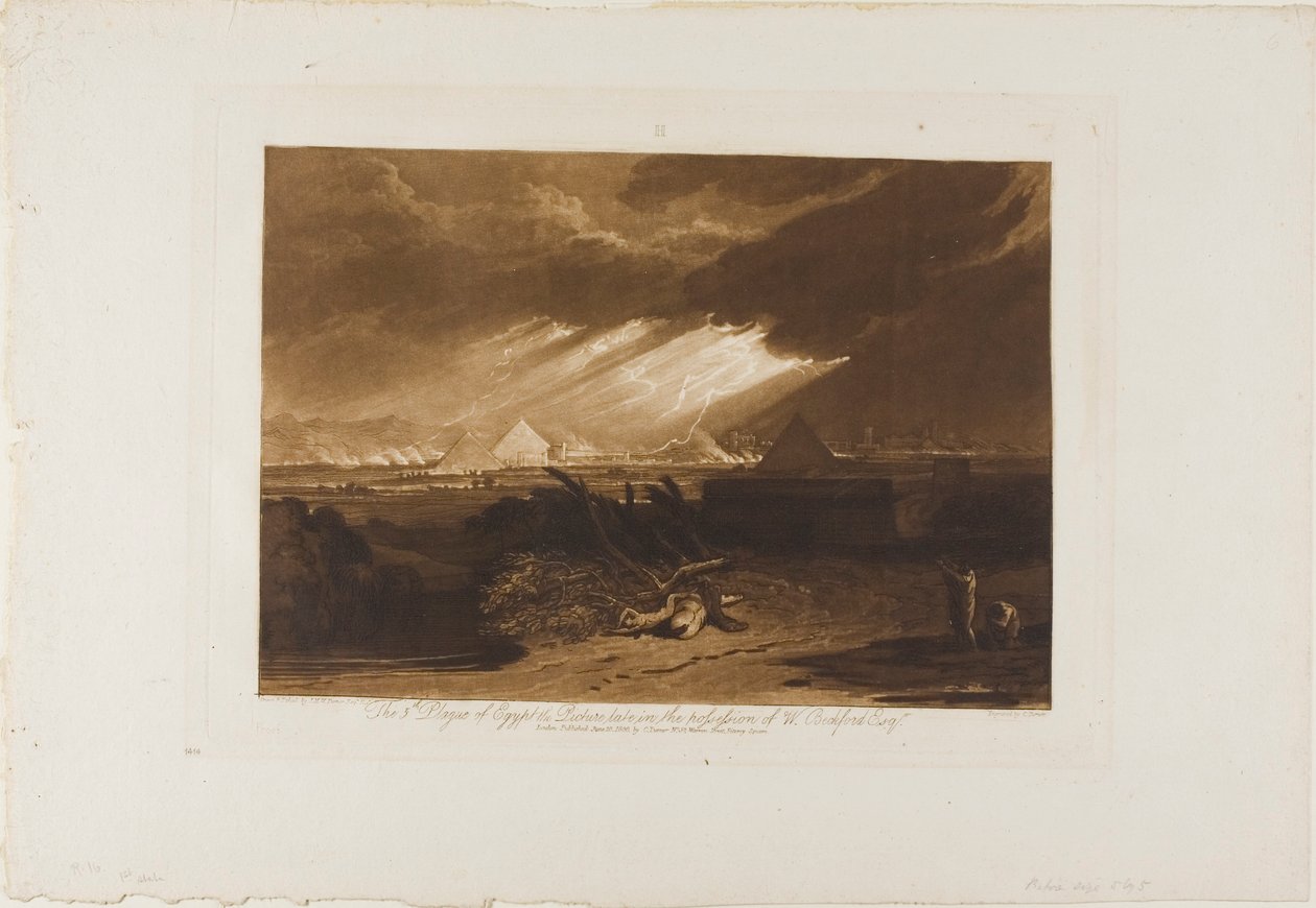 Egyptens femte plage, plade 16 fra Liber Studiorum af Joseph Mallord William Turner