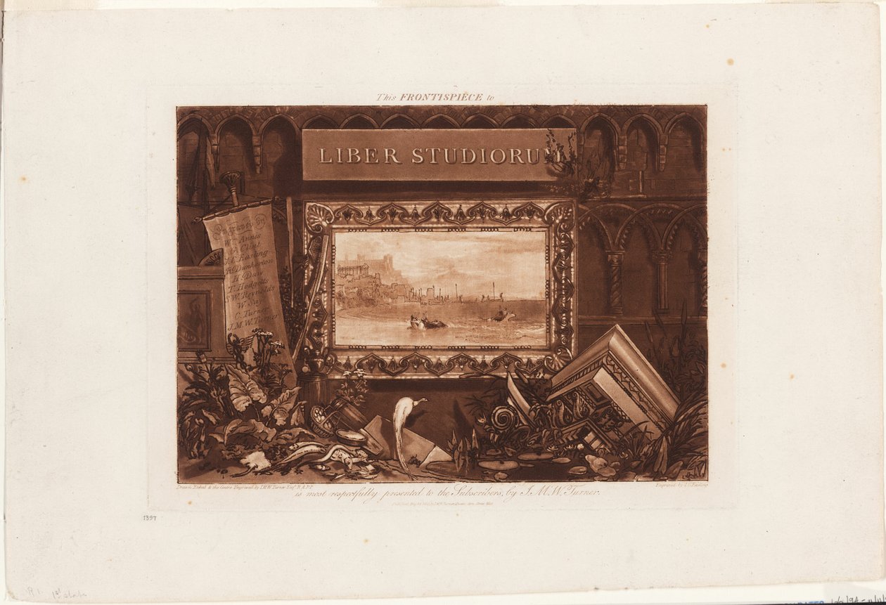 Forsiden til Studiebogen af Joseph Mallord William Turner