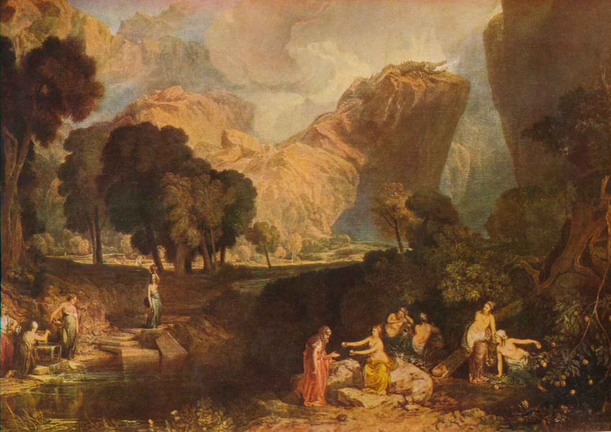 Uenighedens gudinde, der vælger stridens æble i Hesperidernes have, 1806, 19 af Joseph Mallord William Turner